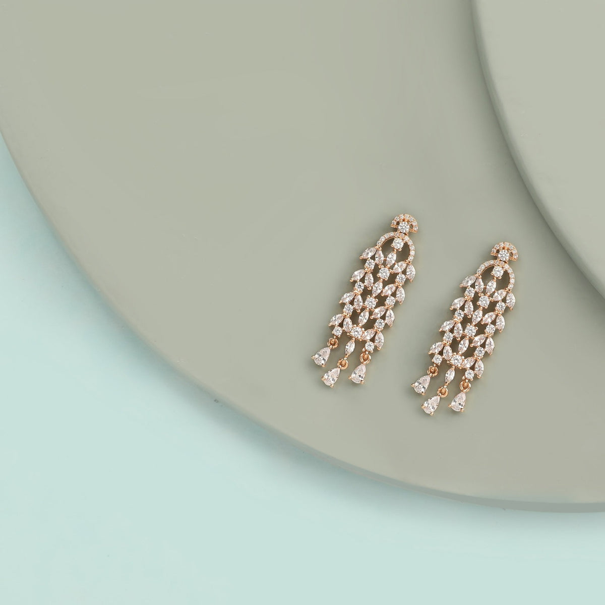 Eileen Chandelier CZ Earrings 