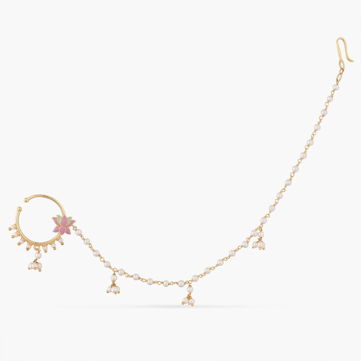 Jalaja Lotus Nosering with Chain 