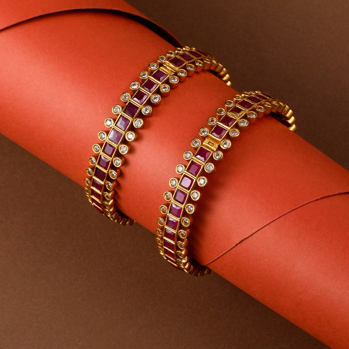 Antique Gold Plated Jaisvi Bangles 