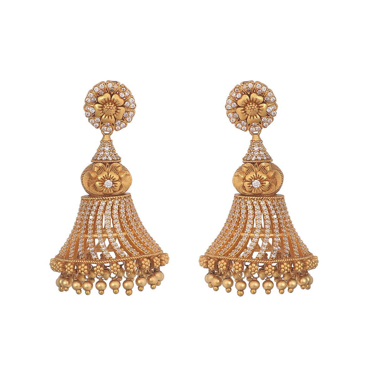 Buy Silver Jhumka Earrings - Silver Indian Earrings | Paksha
