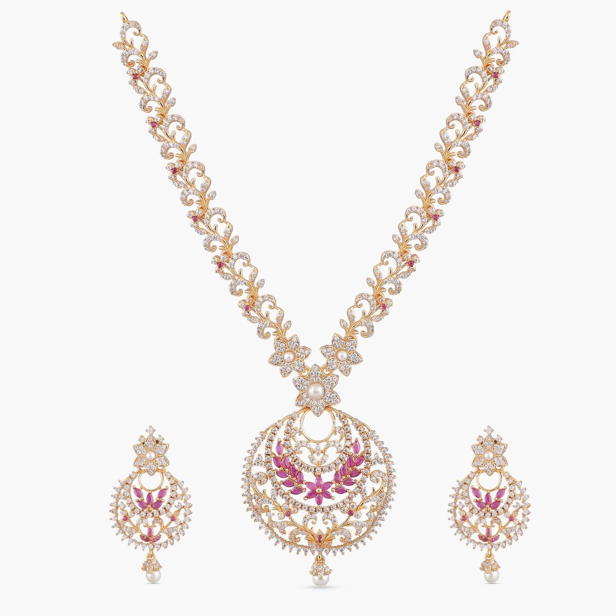 Tiah Nakshatra CZ Necklace Set