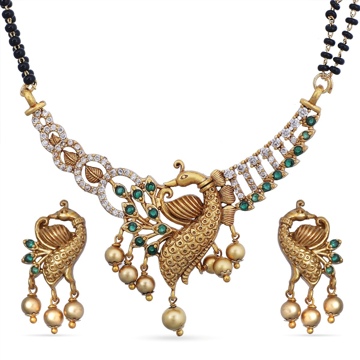 Pihu Antique Black Beads Set